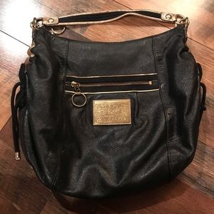 COACH Poppy Handbag Black and Gold